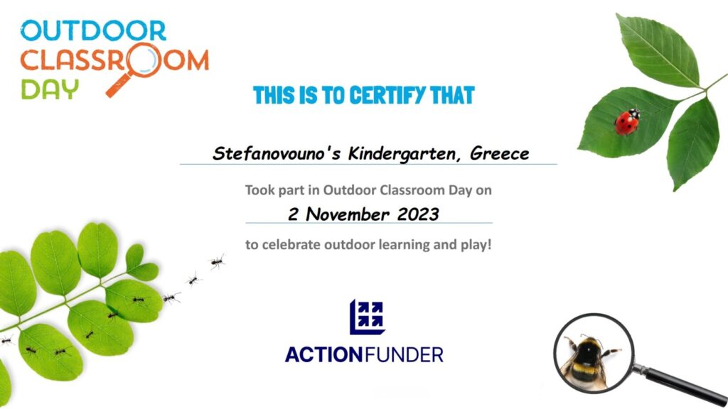 OCDay certificate global actionfunder