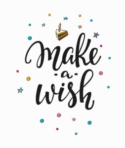 make wish lettering typography vector 17100764