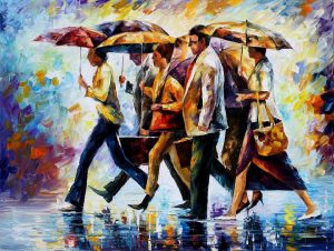 Leonid Afremov Today i forgot my umbrella