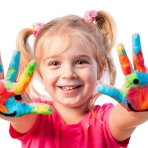 cropped cropped preschooler with painted hands 1 2