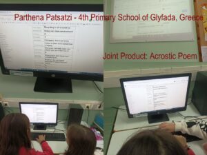 4th Primary School of Glyfada Greece Acrostic Poem collage