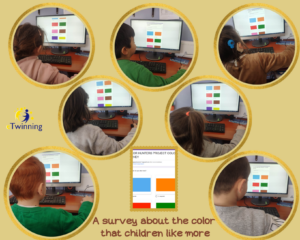 A survey about the color that children like more