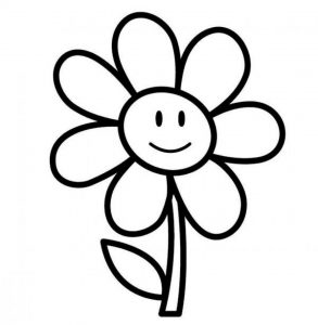 flower clipart black and white 27