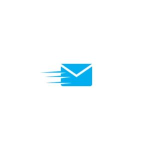 Blue Minimalist Fast Email Logo Design