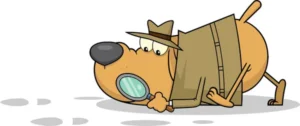 depositphotos 444748144 stock illustration detective dog cartoon character clues