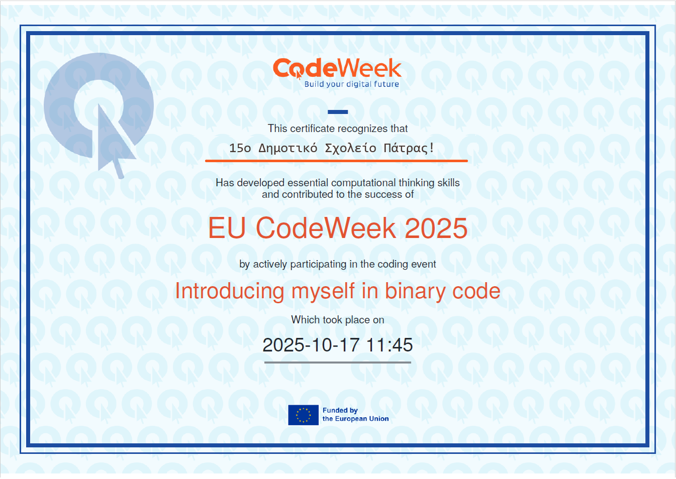 codeweek certificate for students 1
