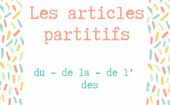 Les articles partitifs – banner